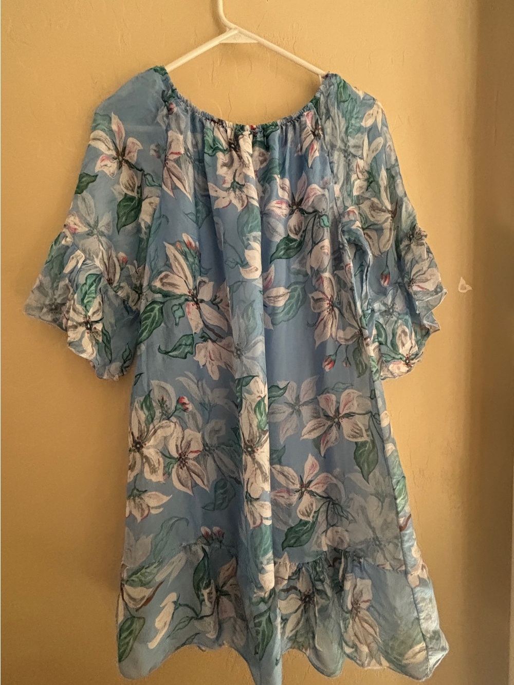 Elena Baldi Made in Italy Beautiful Feminine Blue Floral Tunic Women’s Small